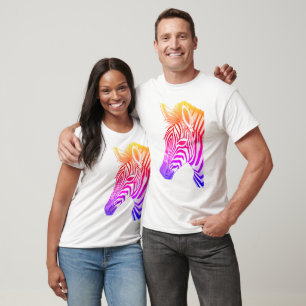 Fett und farbig zeichnend Zebra T-Shirt