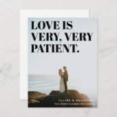 Fett und frech Typografisch aufgeschobene Hochzeit Ankündigung (Vorne/Hinten)