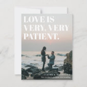 Fett und frech Typografisch aufgeschobene Hochzeit Ankündigung (Vorderseite)