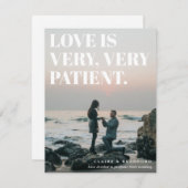 Fett und frech Typografisch aufgeschobene Hochzeit Ankündigung (Vorne/Hinten)