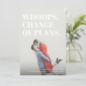 Fett und frech typografisch Hochzeitsperre Save The Date (Stehend Vorderseite)