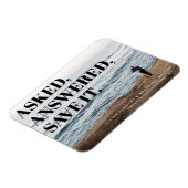 Fett und frech typografische Hochzeit Speichern Si Magnet (Linke Seite)