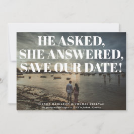 Fett und frech typografische Hochzeit Speichern Si Save The Date