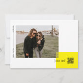 Fett und fröhlich Save the Date Fotokarte Einladung (Rückseite)