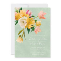 Fett und hell Blüten Blumenzehen Einladung