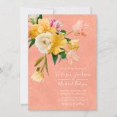 Fett und hell Blüten Blumenzehen Einladung (Vorderseite)