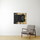 Fett und hell Brautparty Floral Hintergrund Wandteppich (Beispiel (Horizontal))