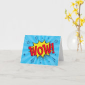 Fett und hell Pop Art Wow Karte (Gelbe Blume)