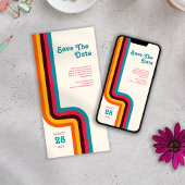 Fett und hell Retro Farbstreifen Hochzeiten