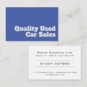 Fett- und hochwertiges Design für den Kfz-Vertrieb Visitenkarte (Vorne/Hinten)