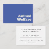 Fett- und klare Tierschutzkonzepte Visitenkarte (Vorne/Hinten)