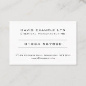 Fett- und Klarsichtige Herstellung Visitenkarte (Rückseite)