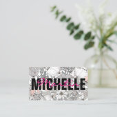 Fett- und Kursivtext | Blumenuntergrund Visitenkarte (Stehend Vorderseite)