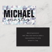 Fett- und Kursivtext | Geometrische Muster Visitenkarte (Vorne/Hinten)