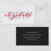 Fett- und Kursivtext | Marmor | Unternehmen Visitenkarte (Vorne/Hinten)