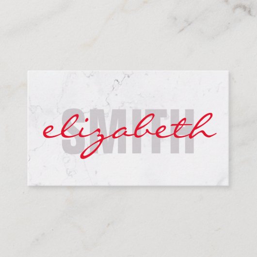 Fett- und Kursivtext | Marmor | Unternehmen Visitenkarte (Vorderseite)