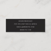 Fett- und Kursivtext Mini Visitenkarte (Rückseite)