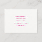 Fett- und Kursivtext Visitenkarte (Rückseite)