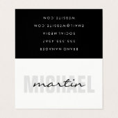 Fett- und Kursivtext Visitenkarten (Außenseite Aufgefaltet)