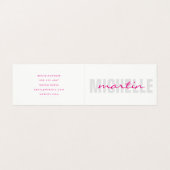 Fett- und Kursivtext Visitenkarten (Außenseite Aufgefaltet)