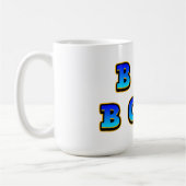 Fett und lebendig Big Boss Text in Dynamic Blue Kaffeetasse (Links)