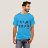 Fett und lebendig Big Boss Text in Dynamic Blue T-Shirt (Vorne ganz)