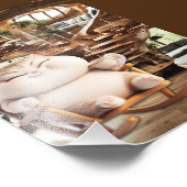 Fett und leichte Kaffeezeit Fotodruck (Ecke)