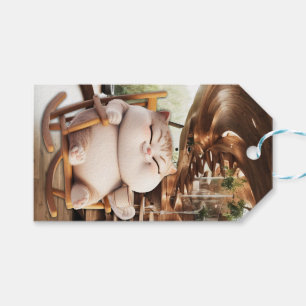 Fett und leichte Kaffeezeit Geschenkanhänger