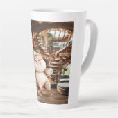 Fett und leichte Kaffeezeit Latte Tasse (Rechte Ecke)