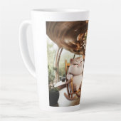 Fett und leichte Kaffeezeit Latte Tasse (Linke Ecke)