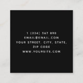 Fett- und Minimal-Videospieltest mit rosa Controll Quadratische Visitenkarte (Rückseite)