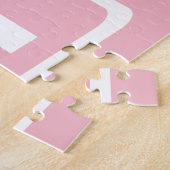 Fett und modern Ihr Name oder Wort | Rosa weiß Puzzle (Seite)
