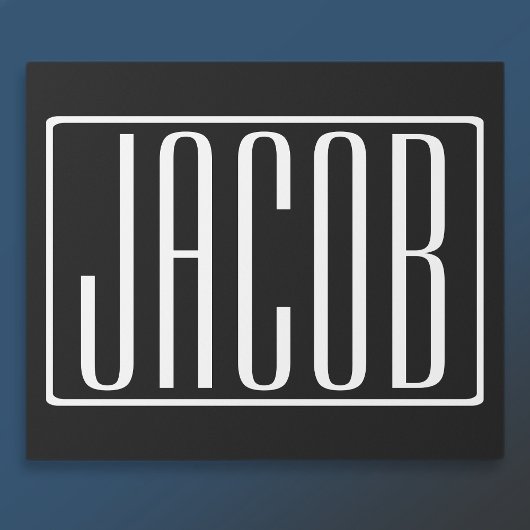 Fett und modern Ihr Name oder Wort | Schwarz weiß Geschenkpapier