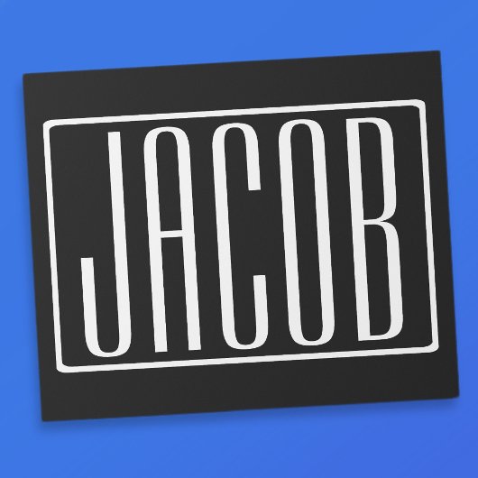 Fett und modern Ihr Name oder Wort | Schwarz weiß Geschenkpapier