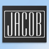 Fett und modern Ihr Name oder Wort | Schwarz weiß Geschenkpapier