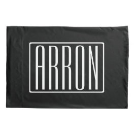 Fett und modern Ihr Name oder Wort | Schwarz weiß Kissenbezug