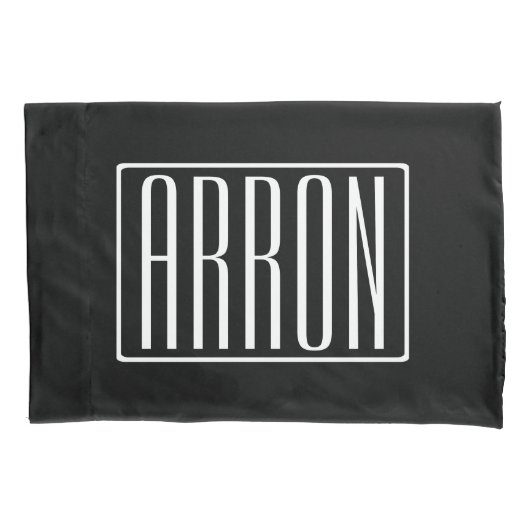 Fett und modern Ihr Name oder Wort | Schwarz weiß Kissenbezug (Vorderseite)