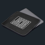 Fett und modern Ihr Name oder Wort | Schwarz weiß Laptopschutzhülle<br><div class="desc">kühl und modern.</div>