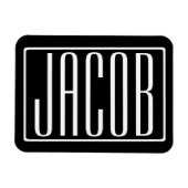 Fett und modern Ihr Name oder Wort | Schwarz weiß Magnet (Horizontal)