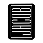 Fett und modern Ihr Name oder Wort | Schwarz weiß Magnet (Vertikal)