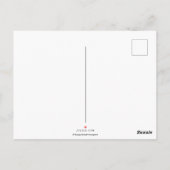 Fett und modern Ihr Name oder Wort | Schwarz weiß Postkarte (Rückseite)