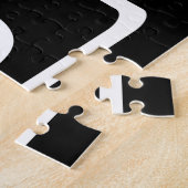 Fett und modern Ihr Name oder Wort | Schwarz weiß Puzzle (Seite)