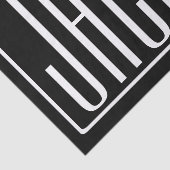 Fett und modern Ihr Name oder Wort | Schwarz weiß Seidenpapier (Ausschnitt)