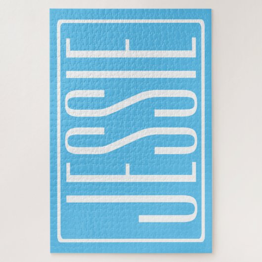 Fett und modern Ihr Name oder Wort | White & Sky B Puzzle (Vertikal)