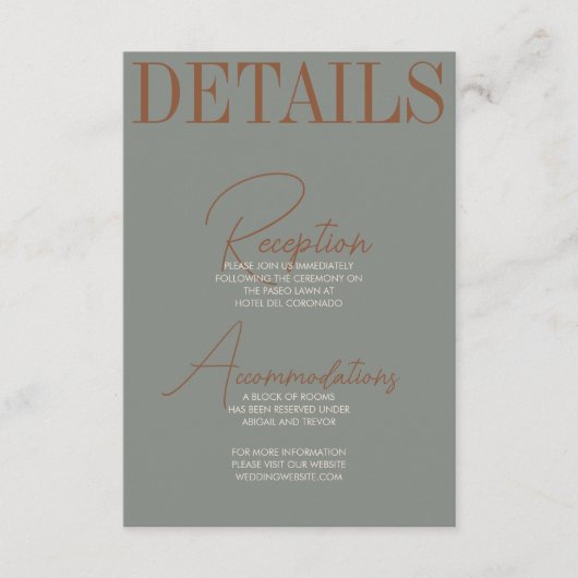 Fett- und Retro-Verschlusskarte Begleitkarte (Vorderseite)