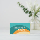 Fett- und Retro-Visitenkarten Visitenkarte (Stehend Vorderseite)