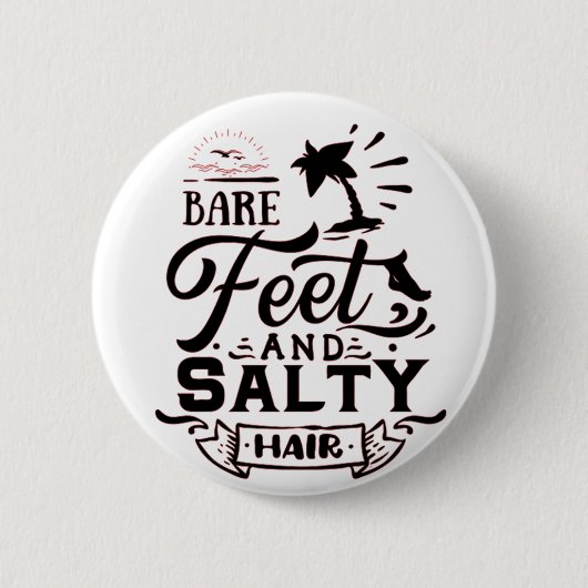 FETT- UND SALTY-HAAR - STRANDLOVER BUTTON (Vorderseite)