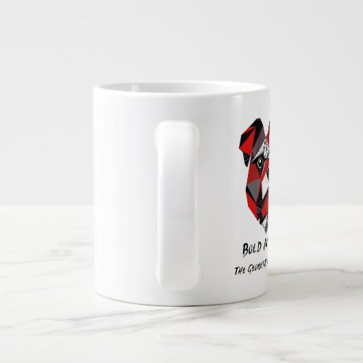 Fett und scharf: der geometrische Pit Bull Style Jumbo-Tasse (Rückseite)