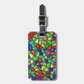 Fett und schön: Ein buntes Marmordesign Gepäckanhänger (Vorderseite vertikal)