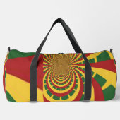 Fett und schön: in Rot, Golden, Green Print Duffle Bag (Vorderseite)